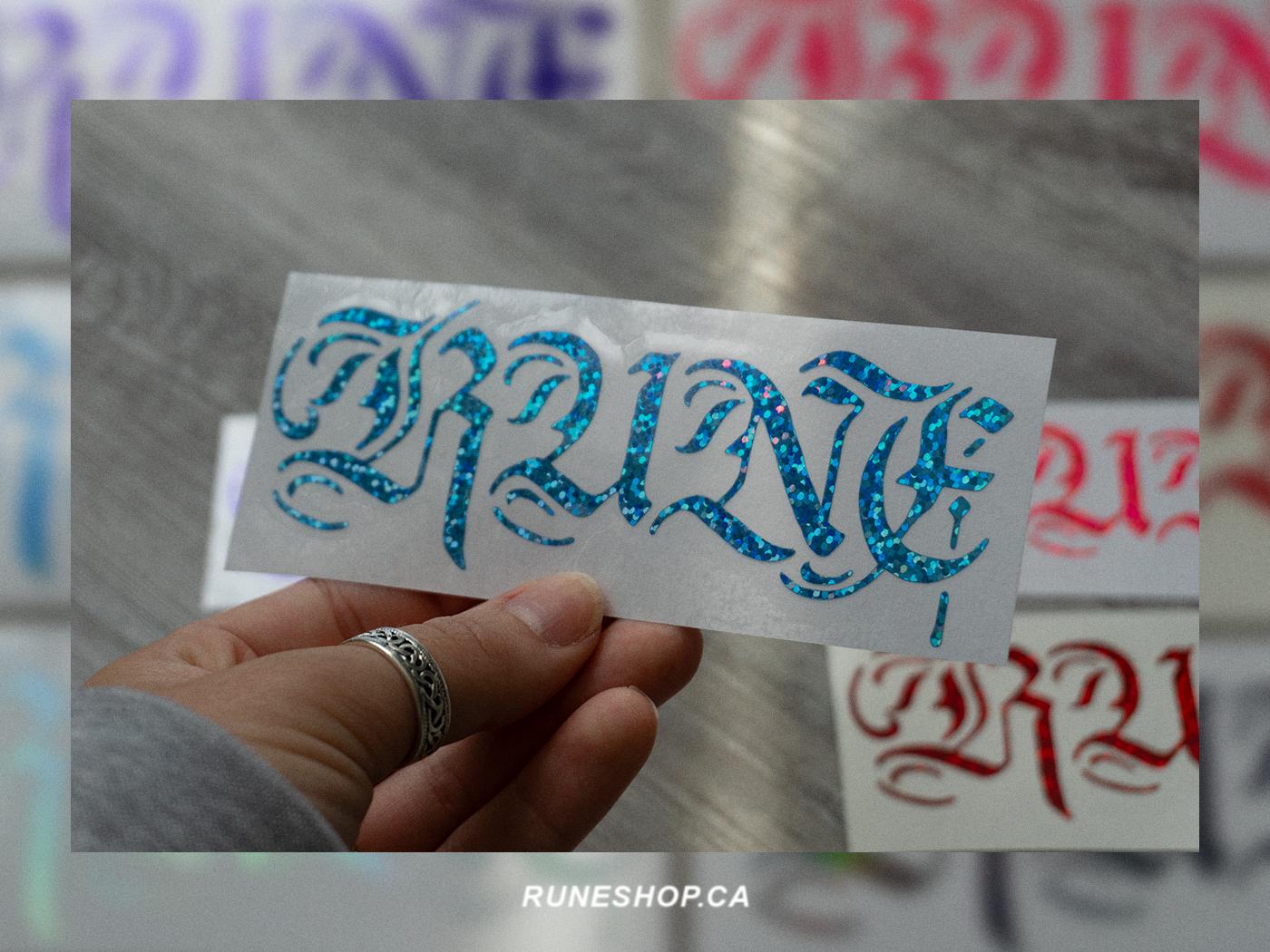 RUNE TEXT LOGO STICKER