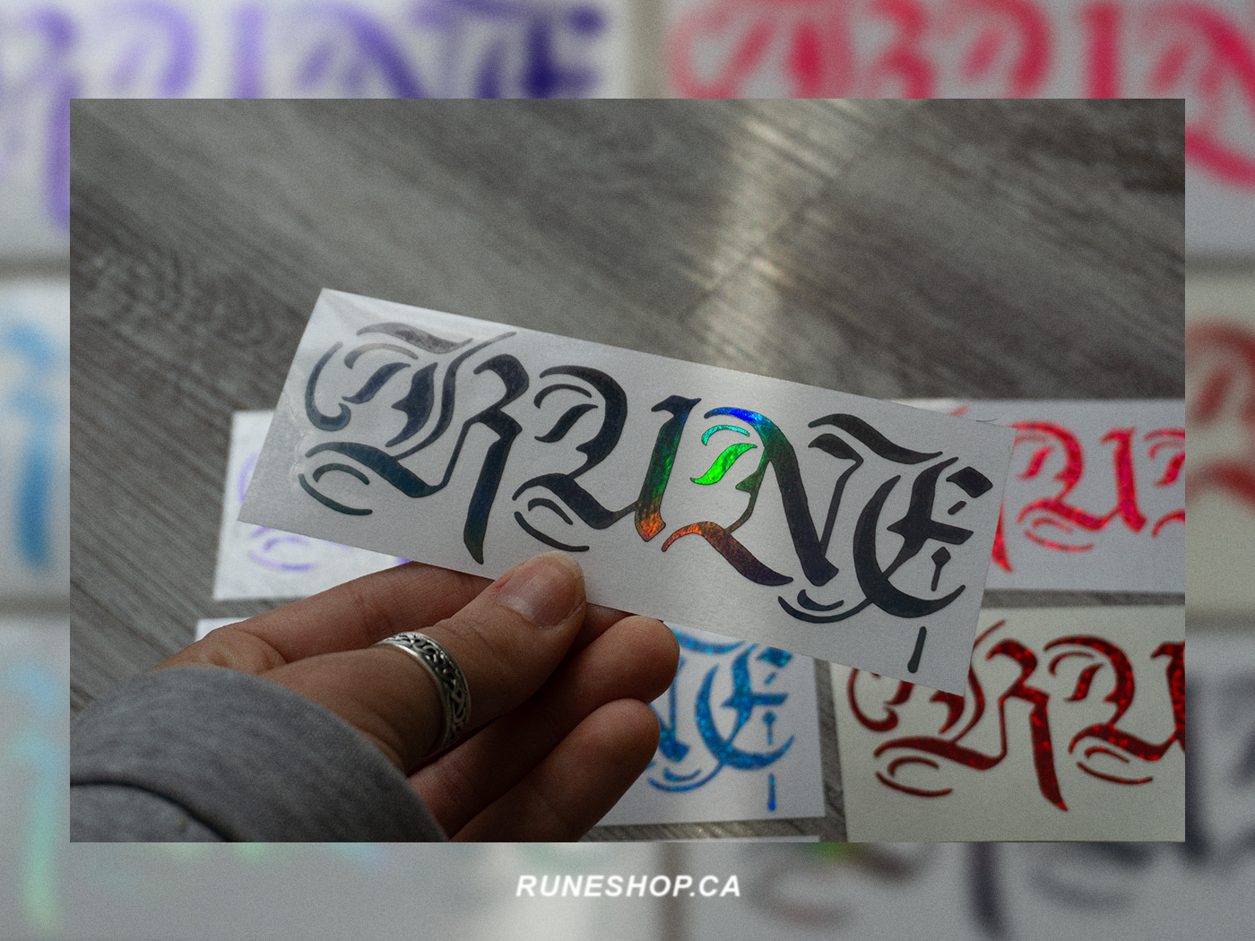 RUNE TEXT LOGO STICKER