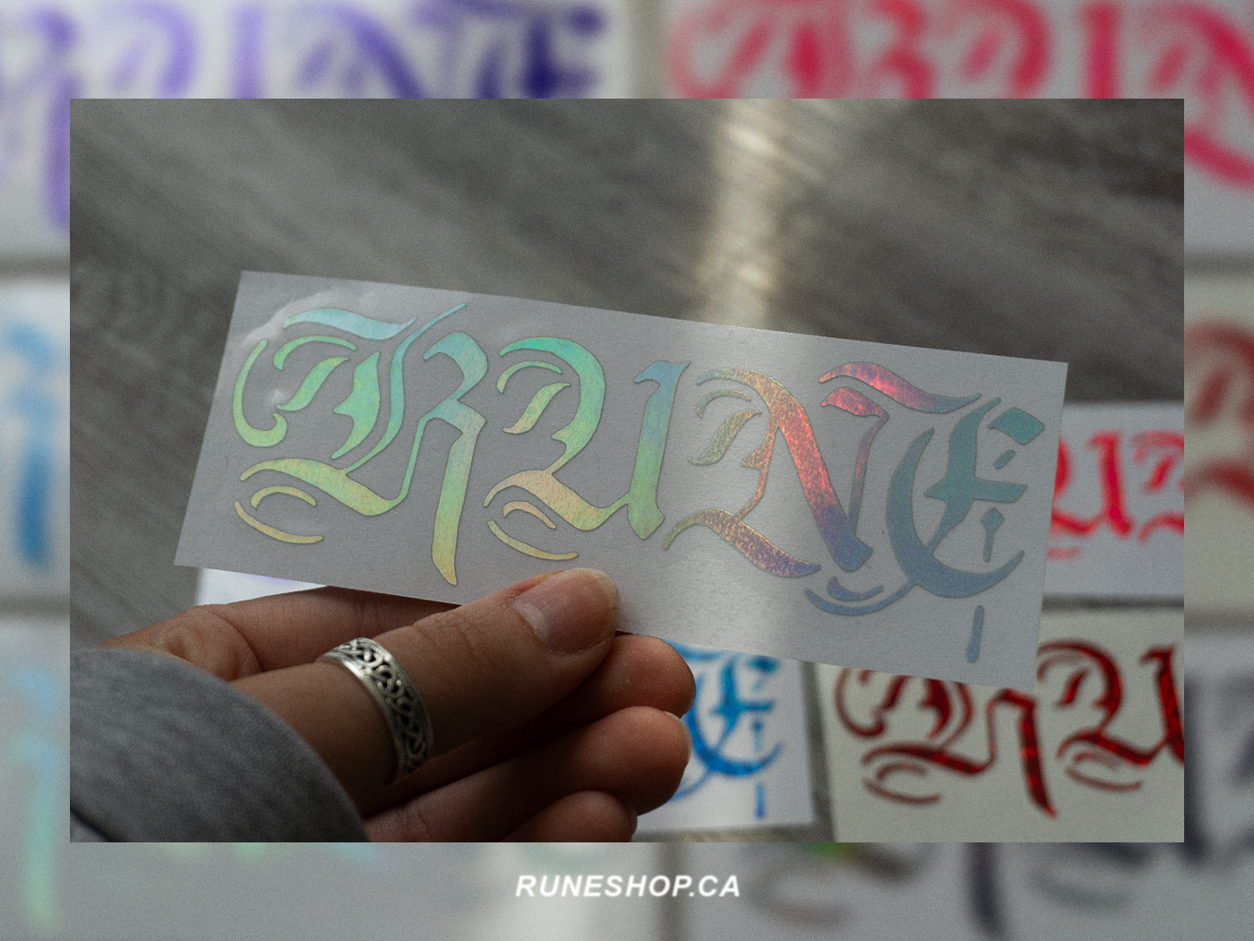 RUNE TEXT LOGO STICKER