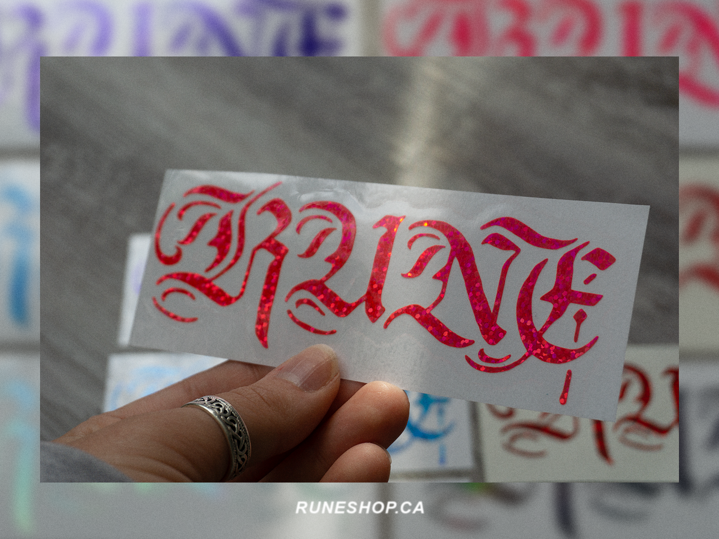 RUNE TEXT LOGO STICKER