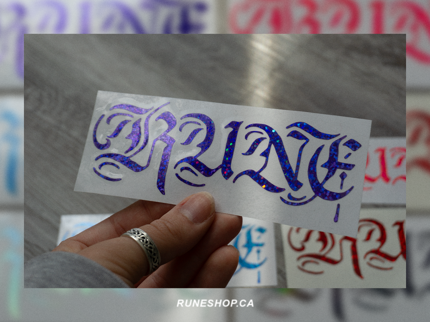RUNE TEXT LOGO STICKER