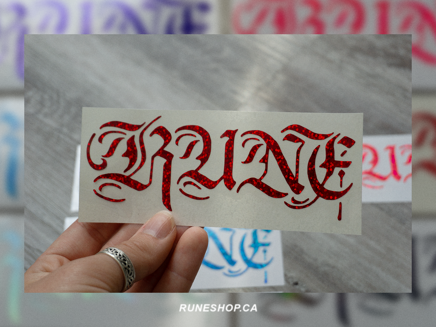 RUNE TEXT LOGO STICKER